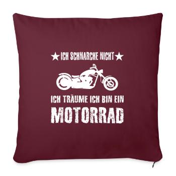 Motorrad - Sofakissenbezug 45 x 45 cm - Burgunderrot - Vorne