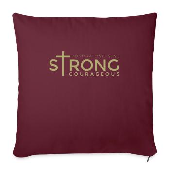 Stark, Mutig, Christlich - Sofakissenbezug 45 x 45 cm - Burgunderrot - Vorne
