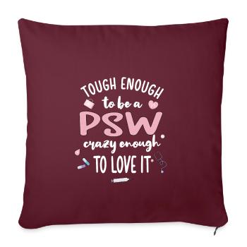 Aide-soignant personnel des services sociaux - Housse de coussin décorative 45 x 45 cm - bordeaux - Devant