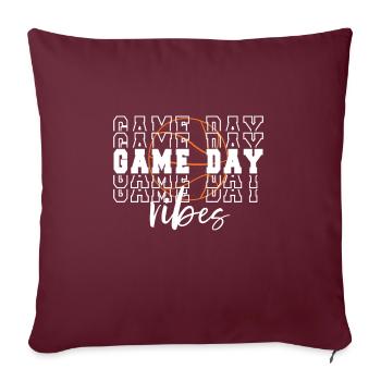 Journée de jeu de basket-ball Cadeau Journée de jeu de basket-ball - Housse de coussin décorative 45 x 45 cm - bordeaux - Devant