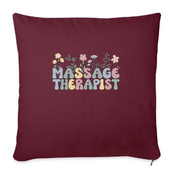 Masseurin Geschenkidee Massagetherapeutin Massage - Sofakissenbezug 45 x 45 cm - Burgunderrot - Vorne
