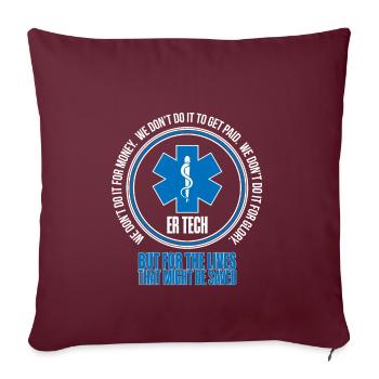 Medizinisch Technischer Assistent Notaufnahme - Sofakissenbezug 45 x 45 cm - Burgunderrot - Vorne
