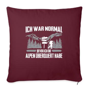 Alpenüberquerung Für Alpenüberquerer Wanderin Wand - Sofakissenbezug 45 x 45 cm - Burgunderrot - Vorne
