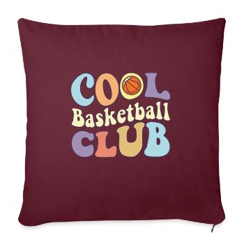 Entraîneur de l’équipe de basket-ball Cool Basketball Club - Housse de coussin décorative 45 x 45 cm - bordeaux - Devant