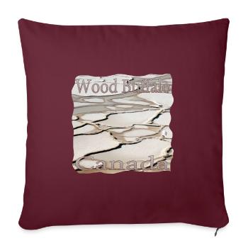 Wood Buffalo National Park Salt Plains, Canada - Sofakissenbezug 45 x 45 cm - Burgunderrot - Vorne