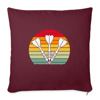Fléchettes drôles et cadeaux de fléchettes pour les joueurs de fléchettes - Housse de coussin décorative 45 x 45 cm - bordeaux - Devant