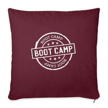 Camp d'entraînement Bootcamp formation de base militaire américaine - Housse de coussin décorative 45 x 45 cm - bordeaux - Devant