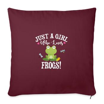Frosch - Sofakissenbezug 45 x 45 cm - Burgunderrot - Vorne