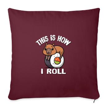 Capybara - Housse de coussin décorative 45 x 45 cm - bordeaux - Devant