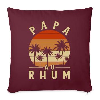 Papa Au Rhum Apéro Fête Des Pères - Housse de coussin décorative 45 x 45 cm - bordeaux - Devant