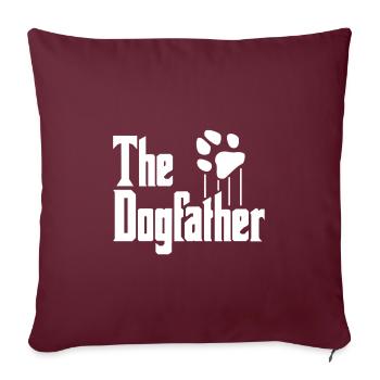 Chien Chien Chien Papa Chien Père Le ChienFather - Housse de coussin décorative 45 x 45 cm - bordeaux - Devant