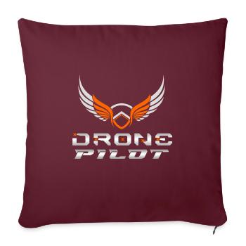 Drone Drones Drone Flight Drone Pilot - Housse de coussin décorative 45 x 45 cm - bordeaux - Devant