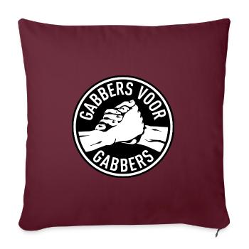 Gabbers voor Gabbers / Gabbers for Gabbers /Gabber - Sofakissenbezug 45 x 45 cm - Burgunderrot - Vorne