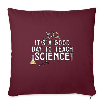 C’est une bonne journée Enseigner les sciences Professeur de sciences - Housse de coussin décorative 45 x 45 cm - bordeaux - Devant