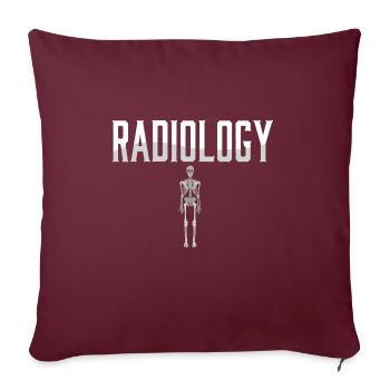 Technicien en radiologie Rad Tech Radiographiste de l’Escouade de radiologie - Housse de coussin décorative 45 x 45 cm - bordeaux - Devant