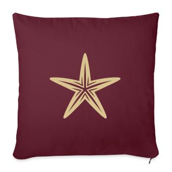 Étoile de mer Mer Animal Mer Vacances d’été - Housse de coussin décorative 45 x 45 cm - bordeaux - Devant