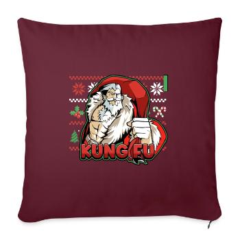 Kung Fu Santa Ugly Cristmas Design for a Martial - Sofakissenbezug 45 x 45 cm - Burgunderrot - Vorne