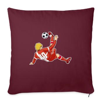Danish National Soccer Team I Football Denmark - Sofakissenbezug 45 x 45 cm - Burgunderrot - Vorne