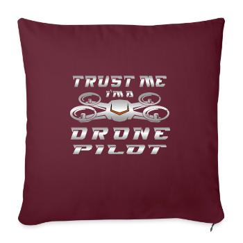 Drone Drones Drone Flight Drone Pilot - Housse de coussin décorative 45 x 45 cm - bordeaux - Devant