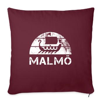 Wikinger Schiff Malmö Schweden Sverige Geschenk - Sofakissenbezug 45 x 45 cm - Burgunderrot - Vorne