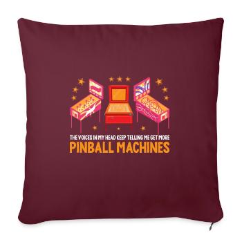 Vintage Pinball Machine Retro Arcade Spiel Liebhab - Sofakissenbezug 45 x 45 cm - Burgunderrot - Vorne