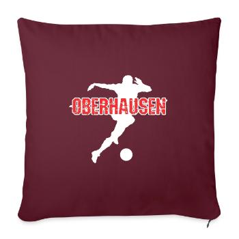 Oberhausen, ma ville ! - Housse de coussin décorative 45 x 45 cm - bordeaux - Devant