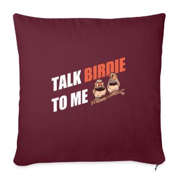 Birdwatching Birdwatcher Birding Birds - Sofakissenbezug 45 x 45 cm - Burgunderrot - Vorne