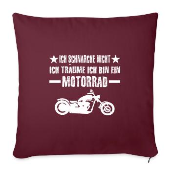 Motorrad - Sofakissenbezug 45 x 45 cm - Burgunderrot - Vorne