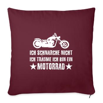 Motorrad - Sofakissenbezug 45 x 45 cm - Burgunderrot - Vorne