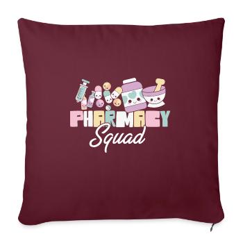 Escouade Pharmacie Pharmacien Pharmacologie de la vie - Housse de coussin décorative 45 x 45 cm - bordeaux - Devant
