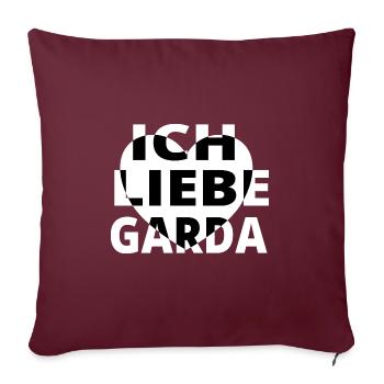 Gardasee Urlaub T-shirt Limone Geschenkidee Sommer - Sofakissenbezug 45 x 45 cm - Burgunderrot - Vorne
