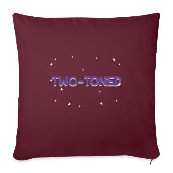 Deux tons bisexuels LGBTQ Bi Pride Dictons Asexuel - Housse de coussin décorative 45 x 45 cm - bordeaux - Devant