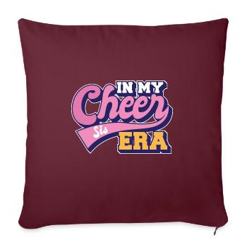 Proud Sister In My Cheer Sis Era Cheering Dance - Sofakissenbezug 45 x 45 cm - Burgunderrot - Vorne