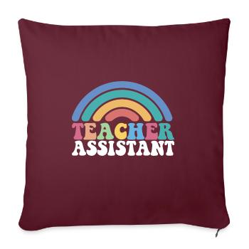 Enseignant(e) suppléant(e) Assistant(e) d’enseignement - Housse de coussin décorative 45 x 45 cm - bordeaux - Devant