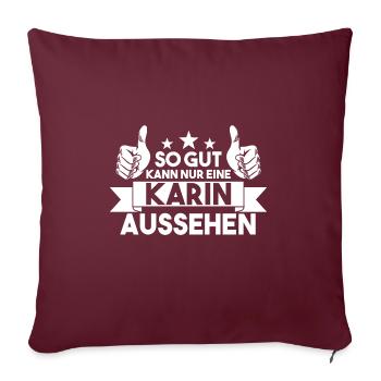 Karin - Sofakissenbezug 45 x 45 cm - Burgunderrot - Vorne