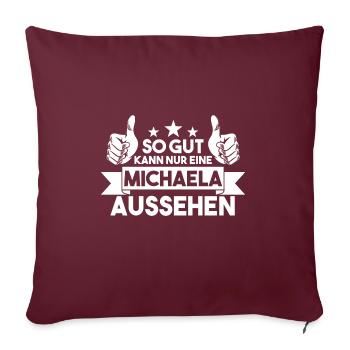 Michaela - Sofakissenbezug 45 x 45 cm - Burgunderrot - Vorne