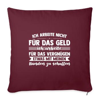 Handwerker Beruf Handwerker Geschenk - Sofakissenbezug 45 x 45 cm - Burgunderrot - Vorne
