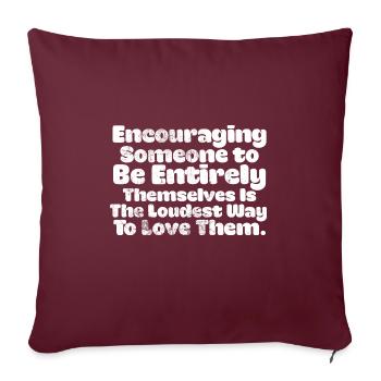 Growth Mindset Life Wisdom Inspirational Quote - Sofakissenbezug 45 x 45 cm - Burgunderrot - Vorne