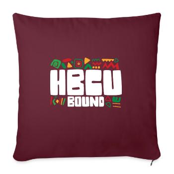 Étudiant lié à HBCU Collège historiquement noir - Housse de coussin décorative 45 x 45 cm - bordeaux - Devant