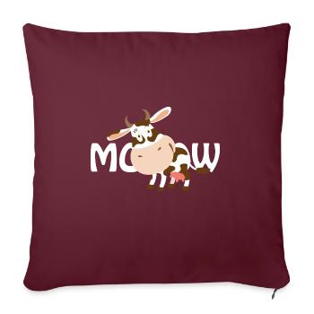vache - Housse de coussin décorative 45 x 45 cm - bordeaux - Devant