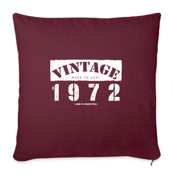 51 Jahre alt: Vintage Classic 1972 51. Geburtstag - Sofakissenbezug 45 x 45 cm - Burgunderrot - Vorne