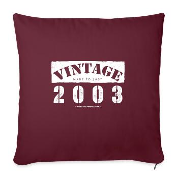20 ans: Vintage Classic 2003 20e anniversaire - Housse de coussin décorative 45 x 45 cm - bordeaux - Devant