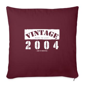 19 ans : Vintage Classic 2004 19ème anniversaire - Housse de coussin décorative 45 x 45 cm - bordeaux - Devant