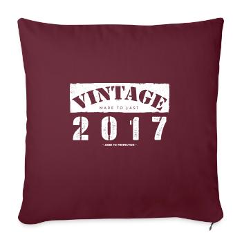 6 ans : Vintage Classic 2017 6ème anniversaire - Housse de coussin décorative 45 x 45 cm - bordeaux - Devant