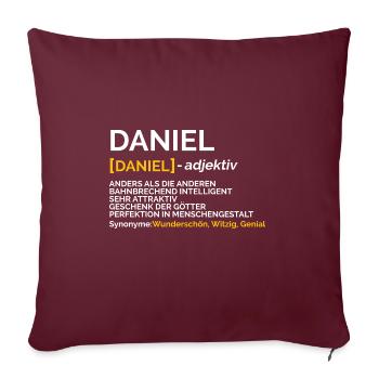 Daniel - Sofakissenbezug 45 x 45 cm - Burgunderrot - Vorne