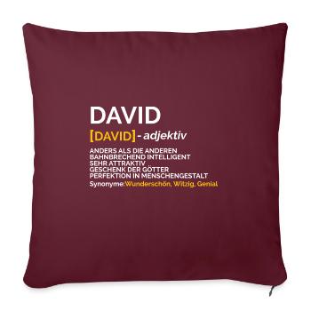 David - Sofakissenbezug 45 x 45 cm - Burgunderrot - Vorne