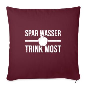 Spar Wasser trink Most lustiges Fruchtsaft - Sofakissenbezug 45 x 45 cm - Burgunderrot - Vorne