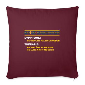 Ich Habe Schwedenfieber Symptome: Sehnsucht Nach S - Sofakissenbezug 45 x 45 cm - Burgunderrot - Vorne