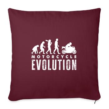 Motorcycle Evolution Vintage Biker Motorcycle - Sofakissenbezug 45 x 45 cm - Burgunderrot - Vorne