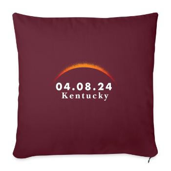 Trajectoire de l’éclipse solaire totale de la totalité Kentucky - Housse de coussin décorative 45 x 45 cm - bordeaux - Devant